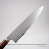 Yoshikazu Ikeda (池田美和) Honyaki Mt. Fuji Hamon Western Gyuto 210mm Ironwood Handle