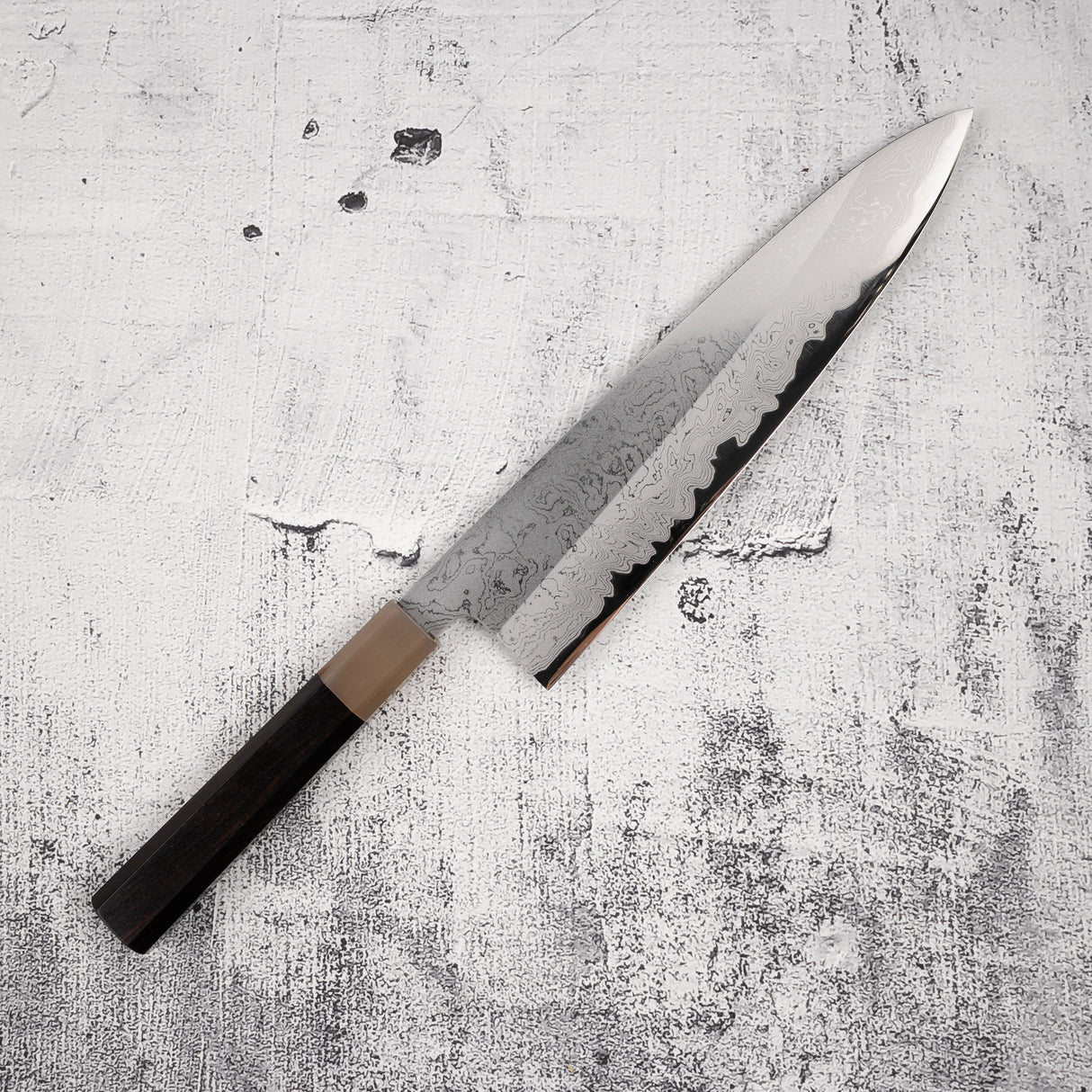 Yoshikazu Tanaka White 1 Damascus Gyuto 240mm