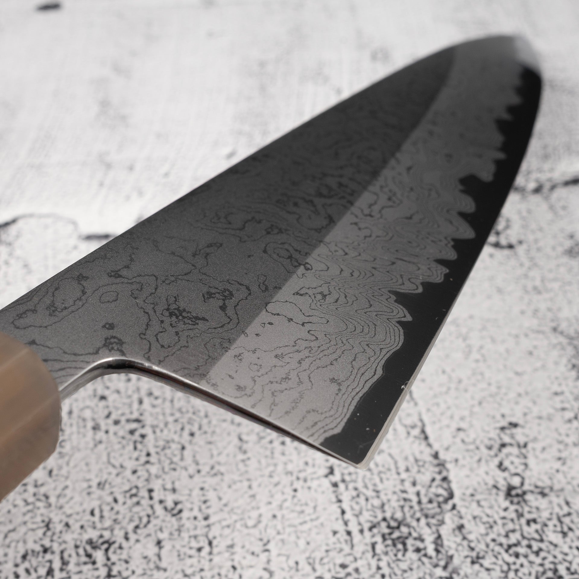 田中義一白一大馬士革牛刀240mm – Knives and Stones