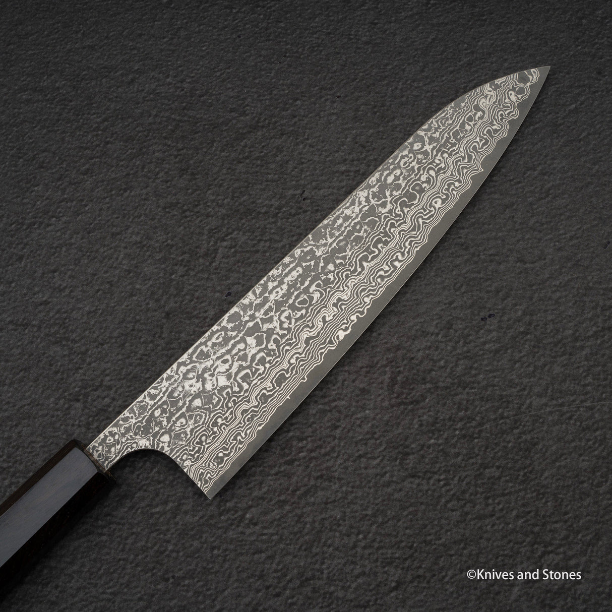 Yoshimi Kato VG10 Etched Damascus Gyuto 210mm Ebony Handle