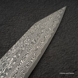 Yoshimi Kato VG10 Etched Damascus K-tip Gyuto 210mm Ebony Handle