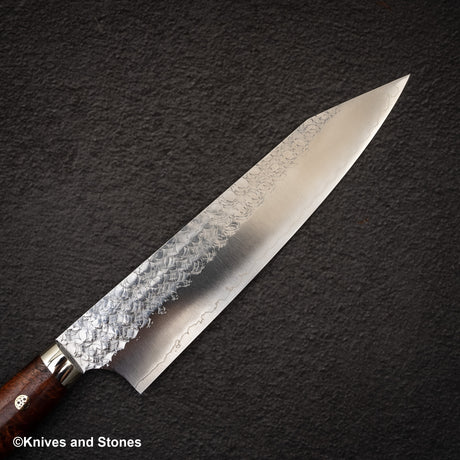 Yoshimi Kato SG2 Minamo Ktip Gyuto 210mm Amboyna Burl Western