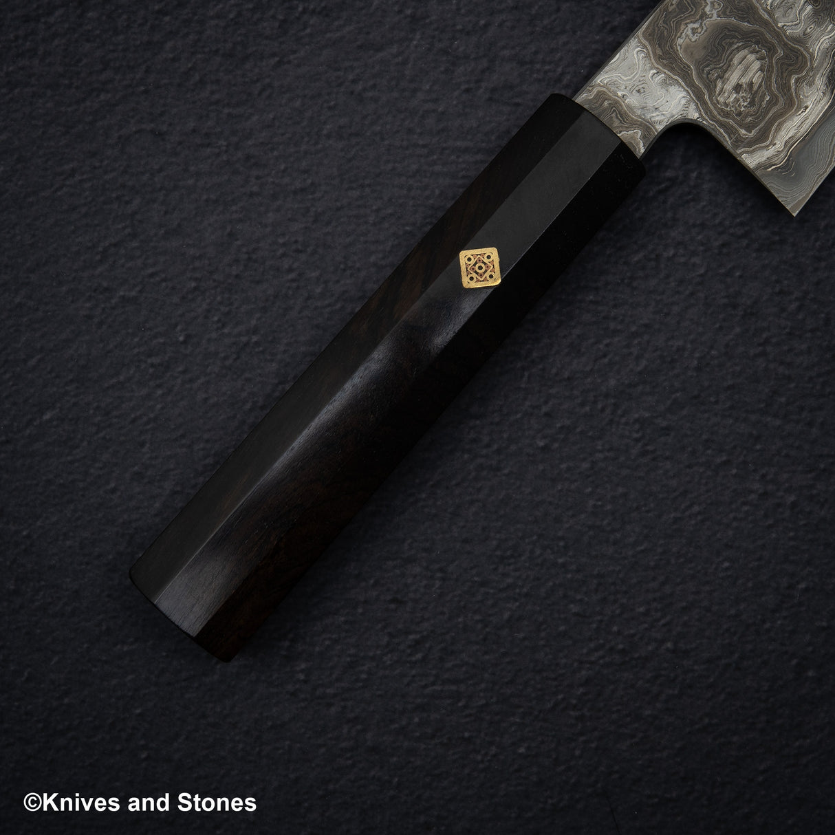 Shoichi Hashimoto (橋本庄市) Kazemachi Blue / White Damascus Gyuto 240mm