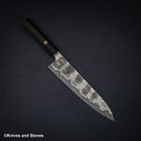 Shoichi Hashimoto (橋本庄市) Kazemachi Blue / White Damascus Gyuto 240mm