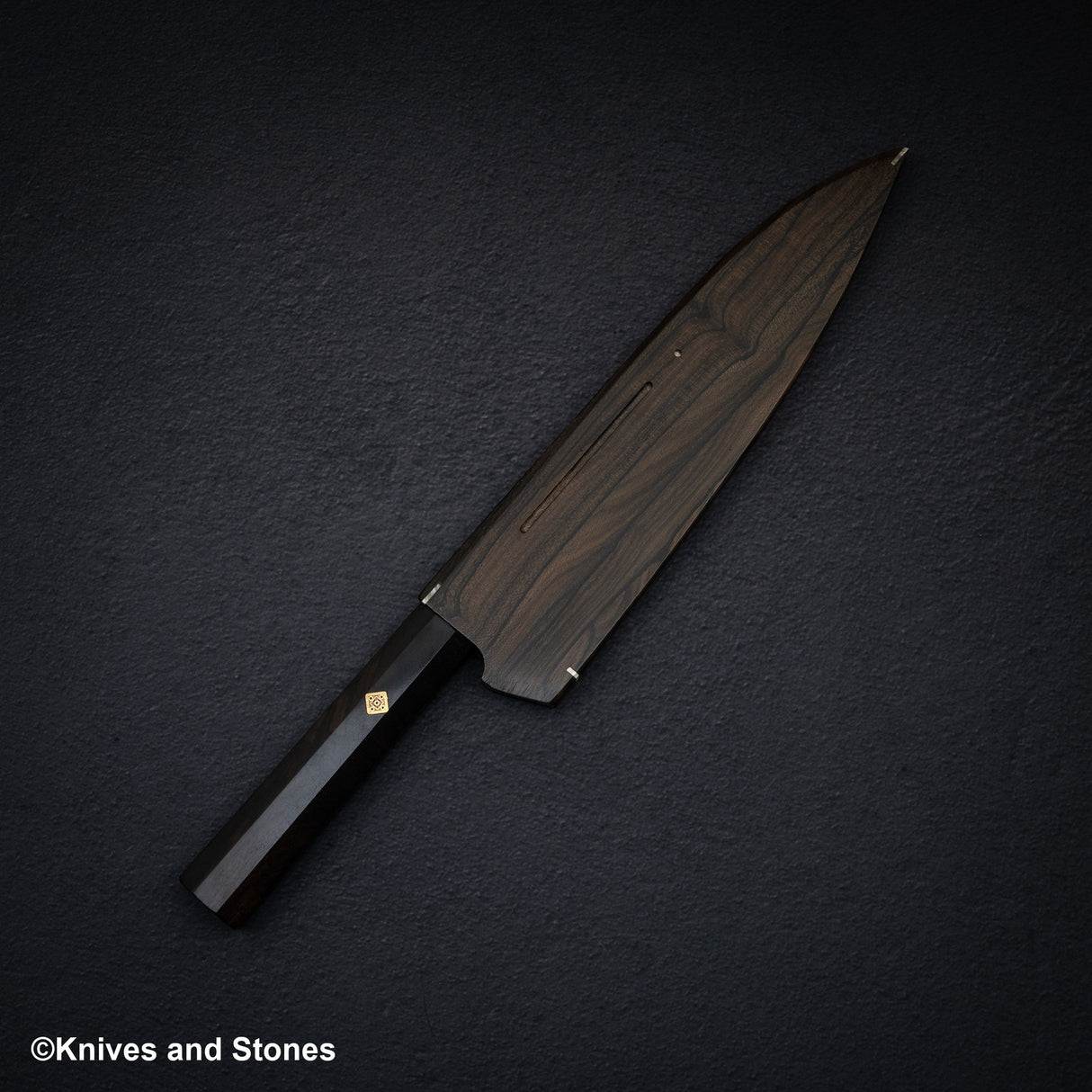Shoichi Hashimoto (橋本庄市) Kazemachi Blue / White Damascus Gyuto 240mm