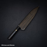 Shoichi Hashimoto (橋本庄市) Kazemachi Blue / White Damascus Gyuto 240mm