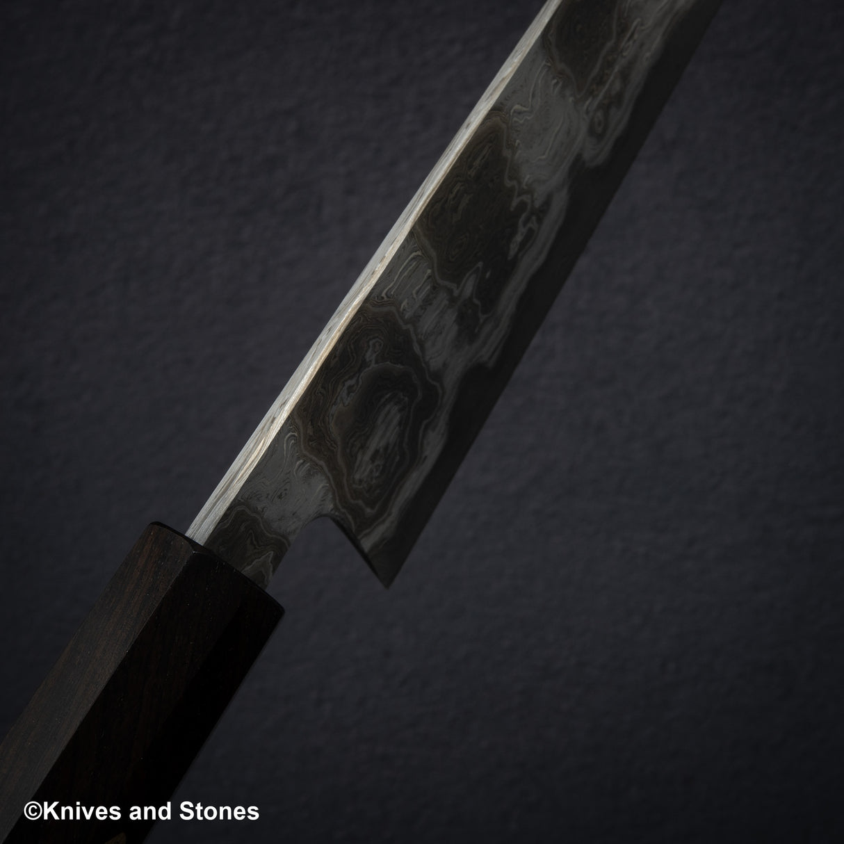 Shoichi Hashimoto (橋本庄市) Kazemachi Blue / White Damascus Gyuto 240mm