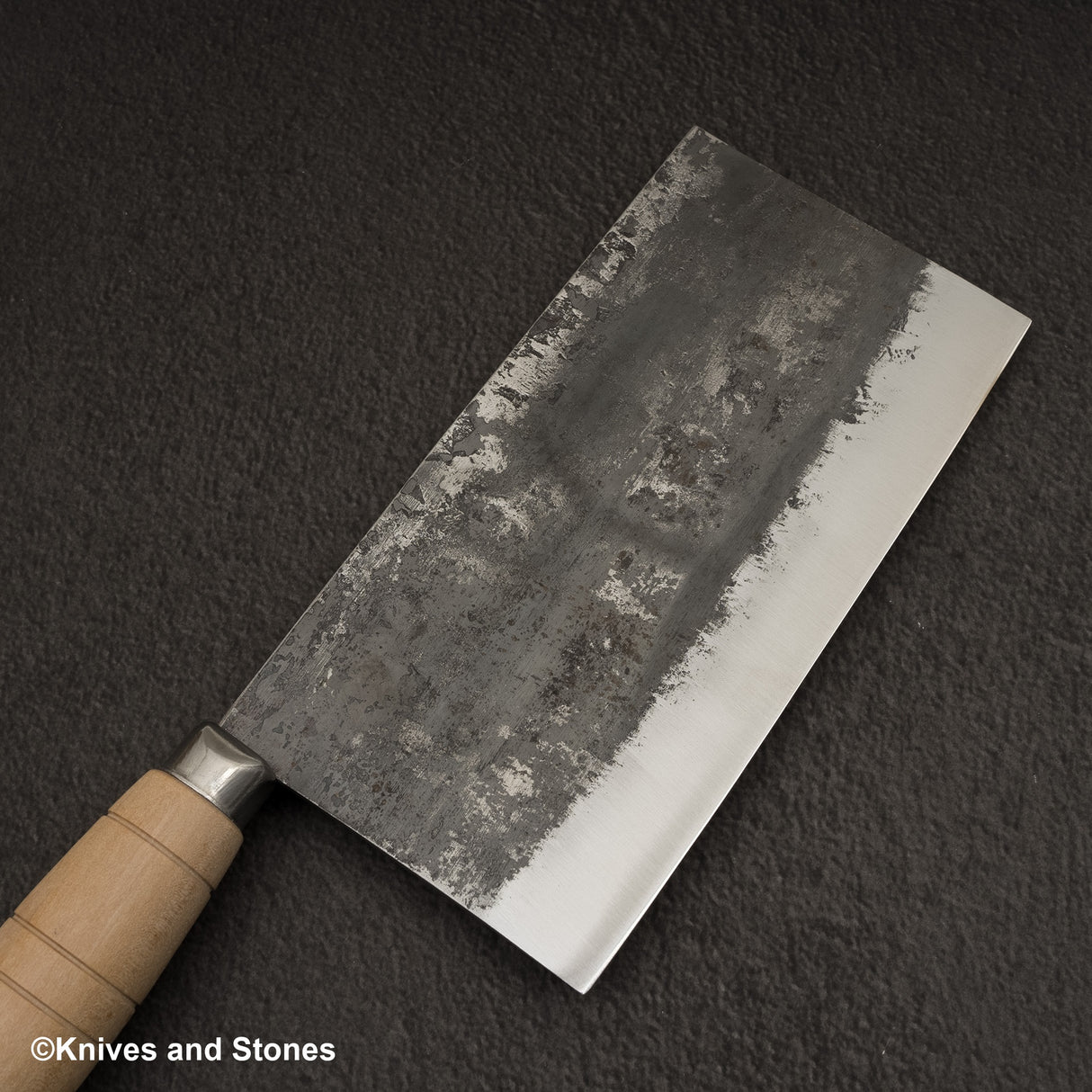 Hatsukokoro Sentan White 2 Stainless Clad Kurouchi Chinese Cleaver 195mm