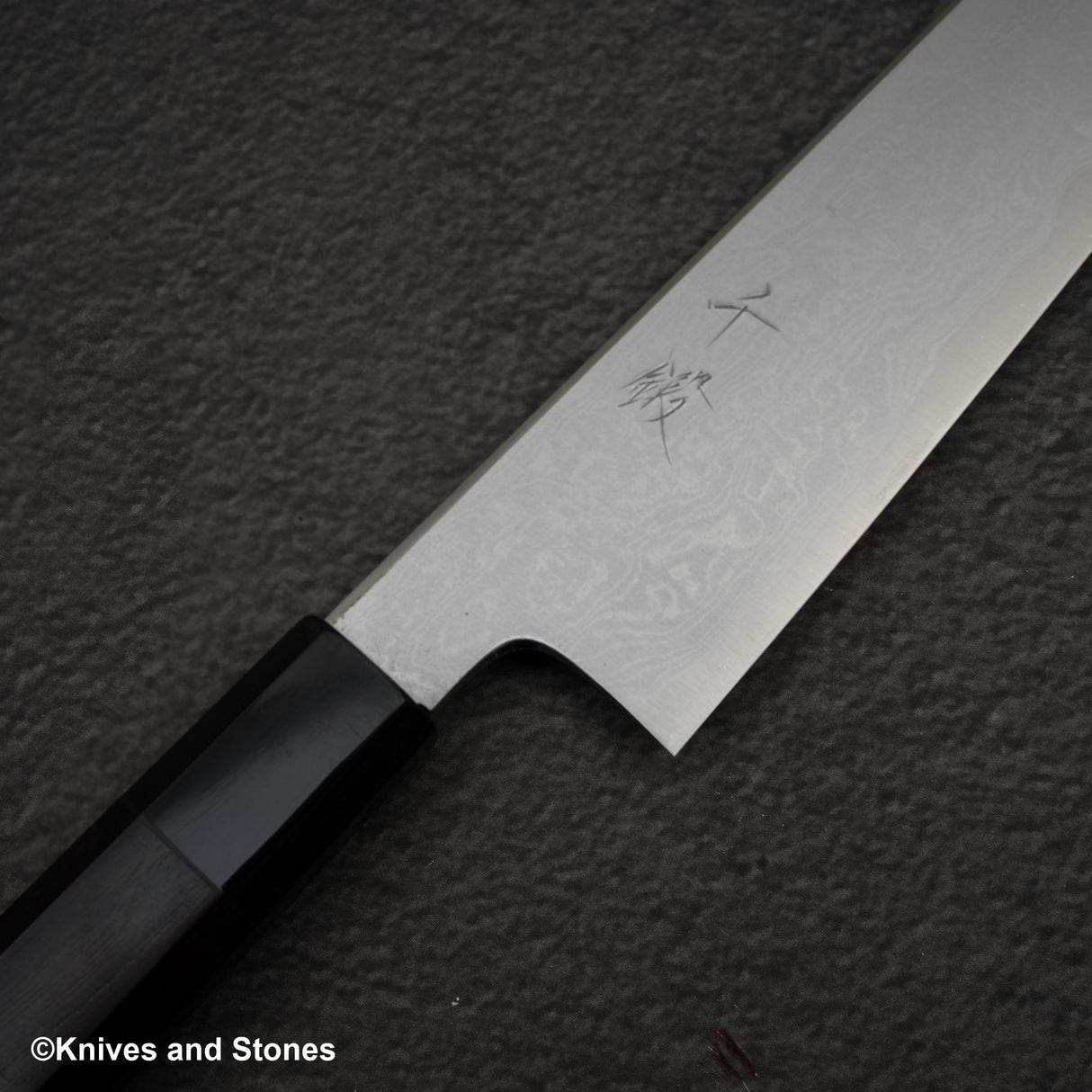 BFCM2024 Sentan by Yoshikazu Tanaka Blue 1 Damascus Gyu-hiki 210mm Ebony