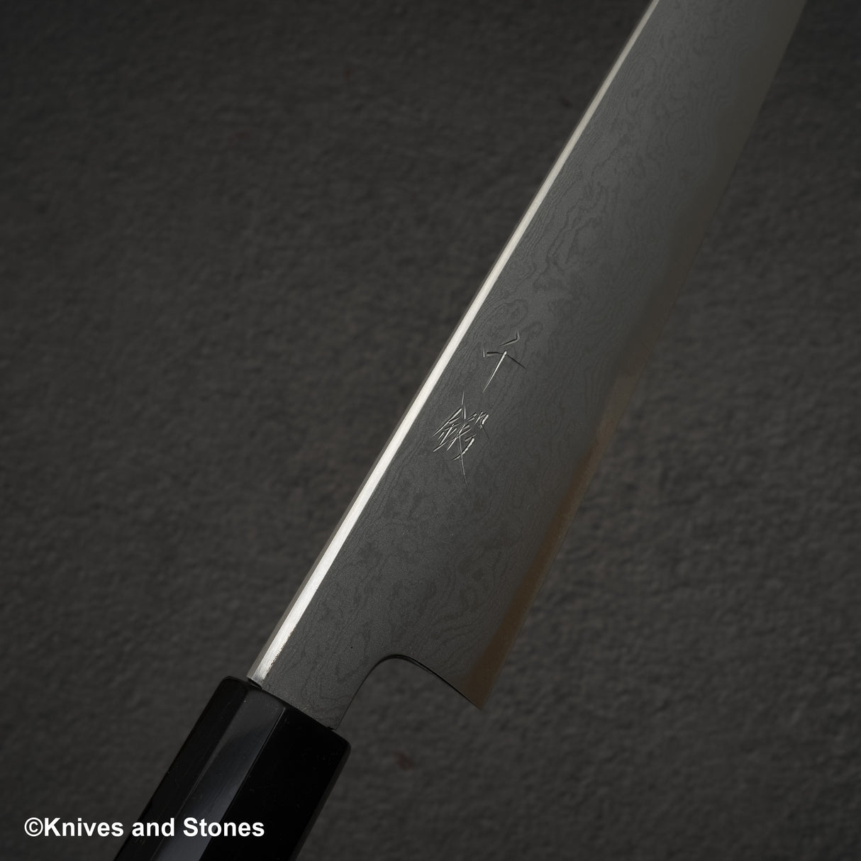 BFCM2024 Sentan by Yoshikazu Tanaka Blue 1 Damascus Gyu-hiki 210mm Ebony