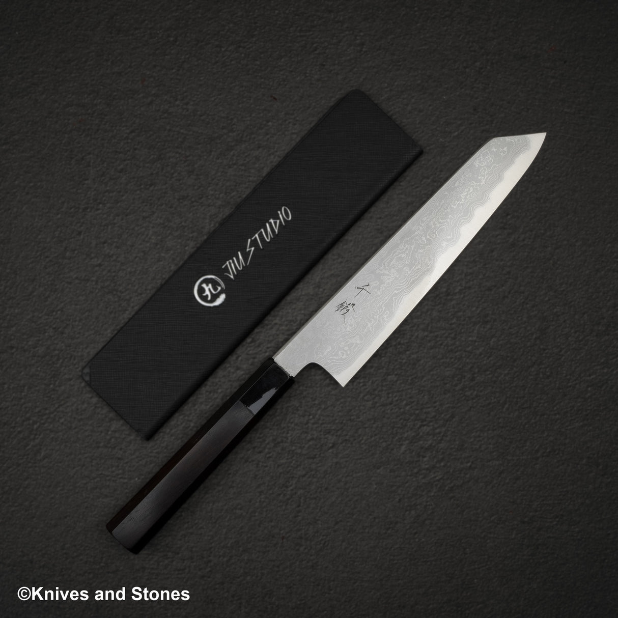 BFCM2024 Sentan by Yoshikazu Tanaka Blue 1 Damascus Gyu-hiki 210mm Ebony