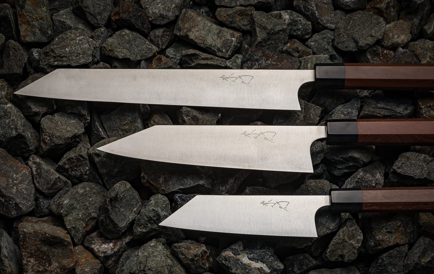 Octagonal Rosewood Handle Japanese knife handle