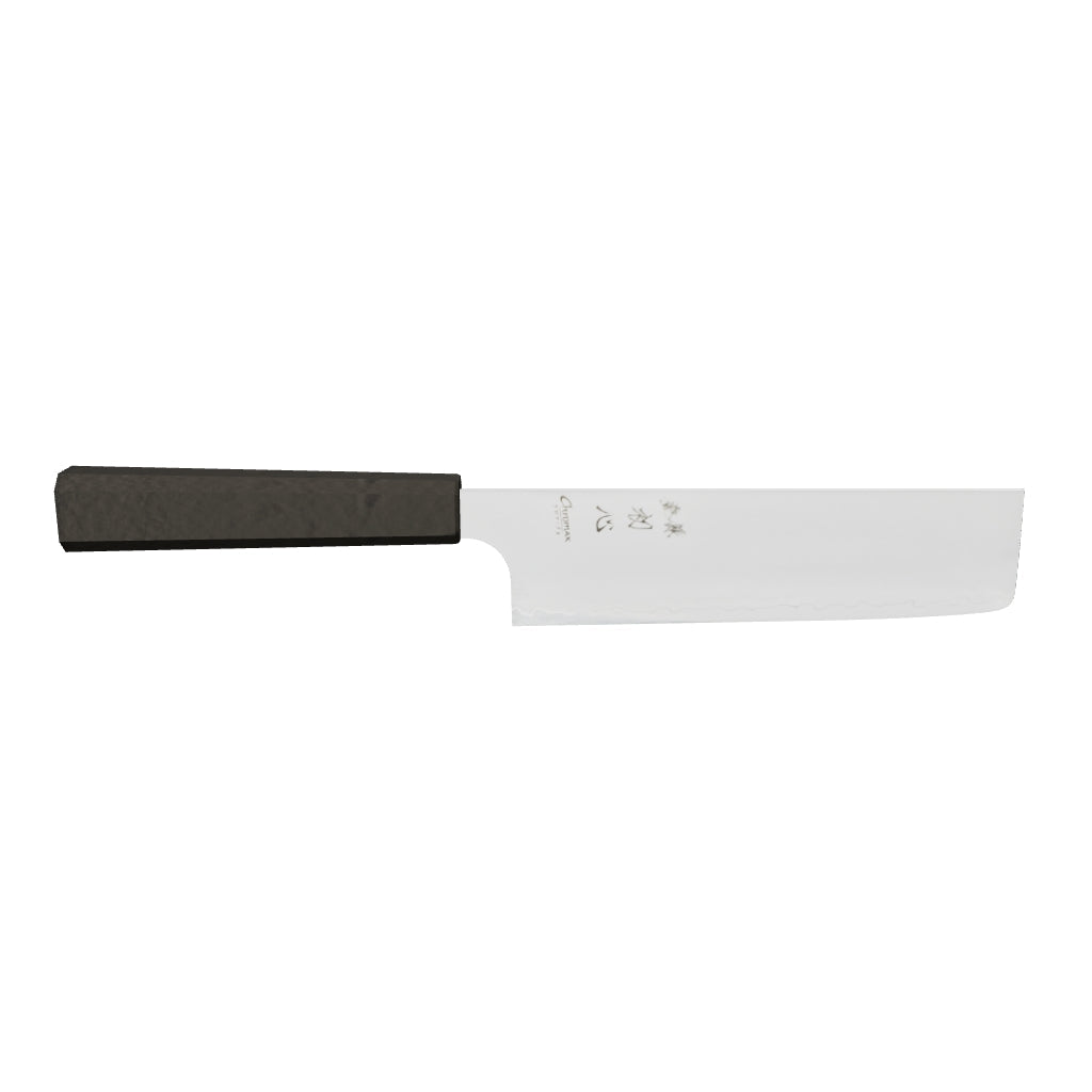 Hatsukokoro Hayabusa Chromax Nakiri 165mm, Ebony Handle 3D model