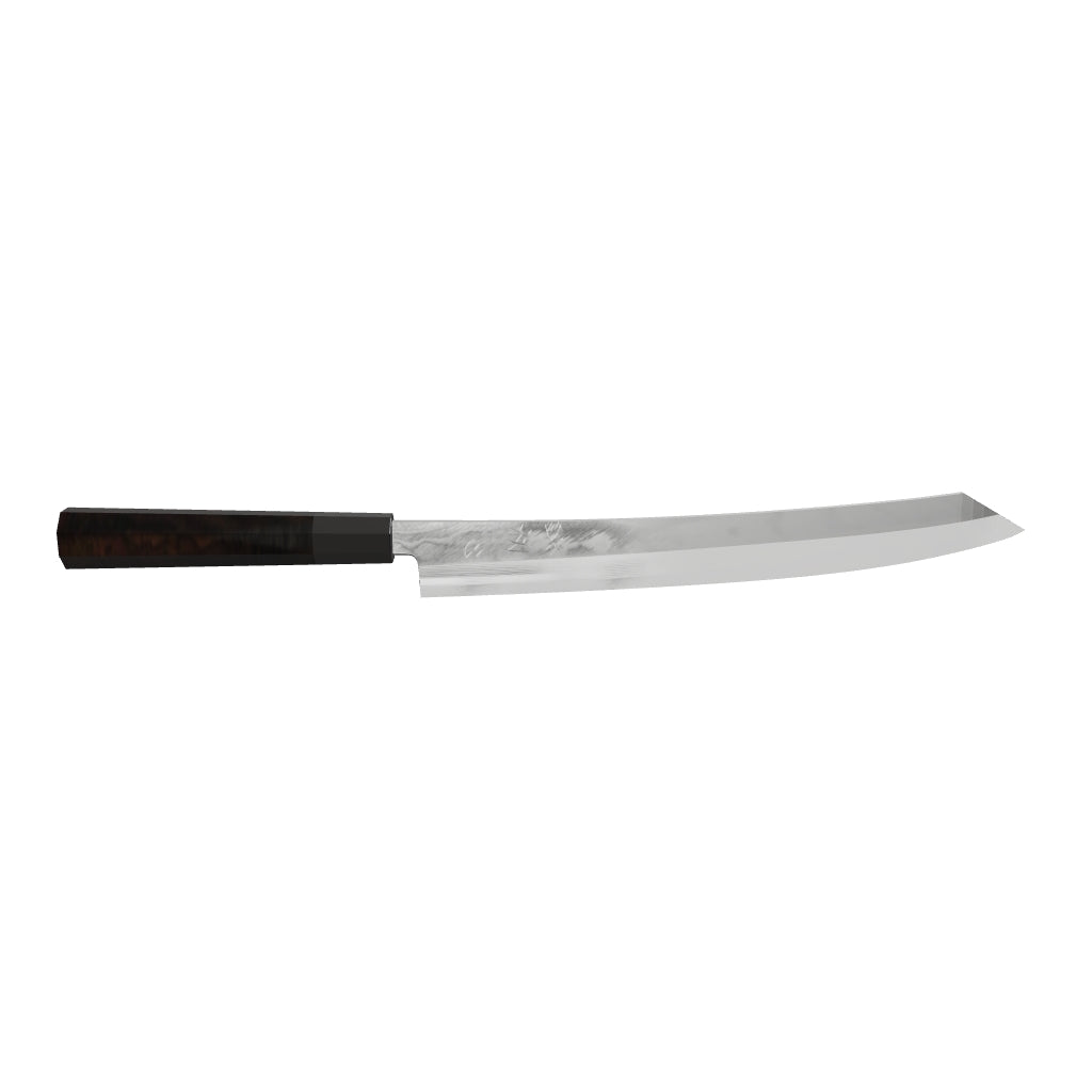 Hatsukokoro x Shimizu Ginsan Damascus K-tip Yanagiba 270mm 3D model