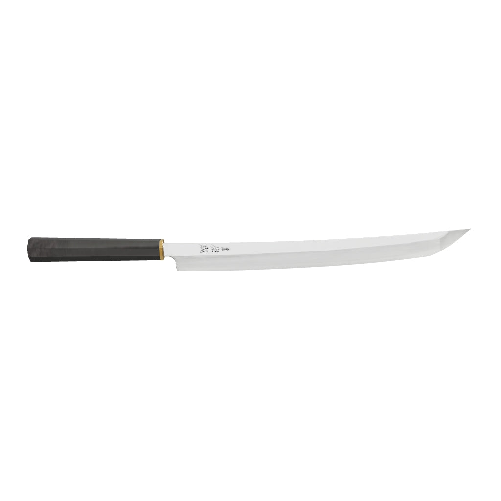 Sukenari SG2 Nimai Sakimaru Takobiki 330mm, Ebony Handle Horn Ferrule 3D model