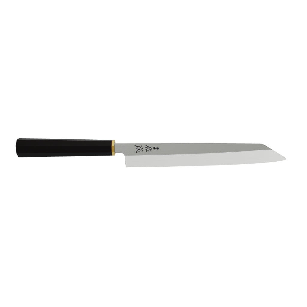 Sukenari White 2 K-tip Kiritsuke 240mm, Ebony Brass Handle 3D model