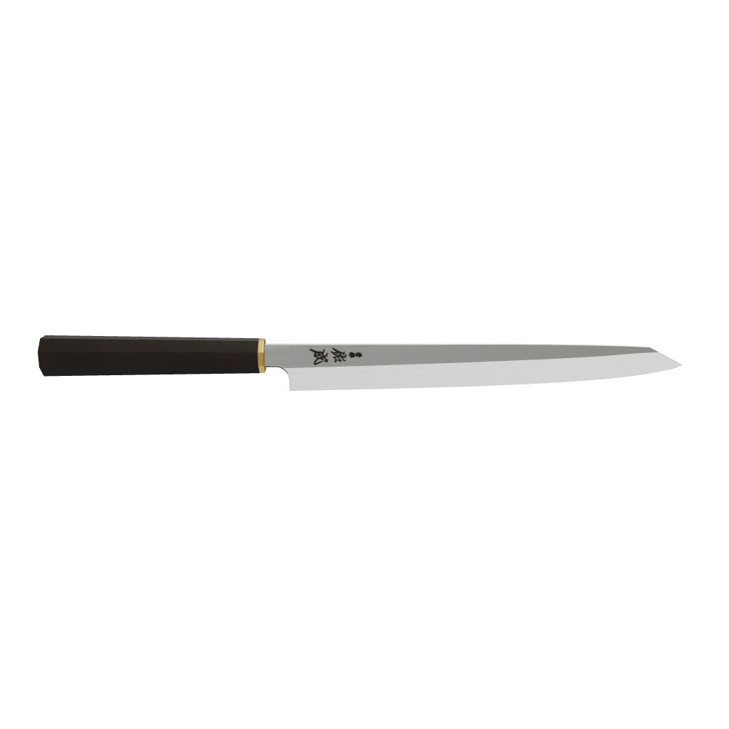 Sukenari White 2 K-tip Yanagiba 270mm, Ebony Brass Handle 3D model