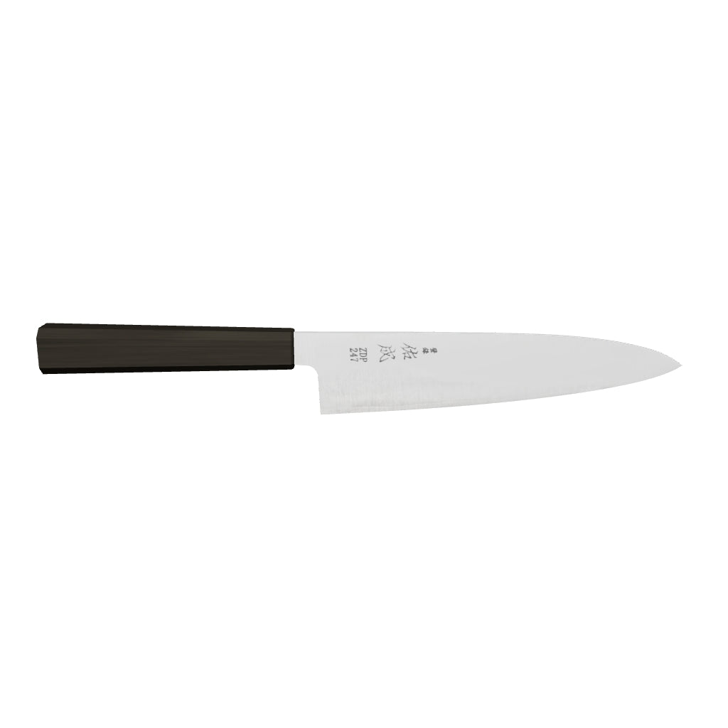 Sukenari ZDP-247 Hairline Gyuto 210mm, Ebony Handle 3D model