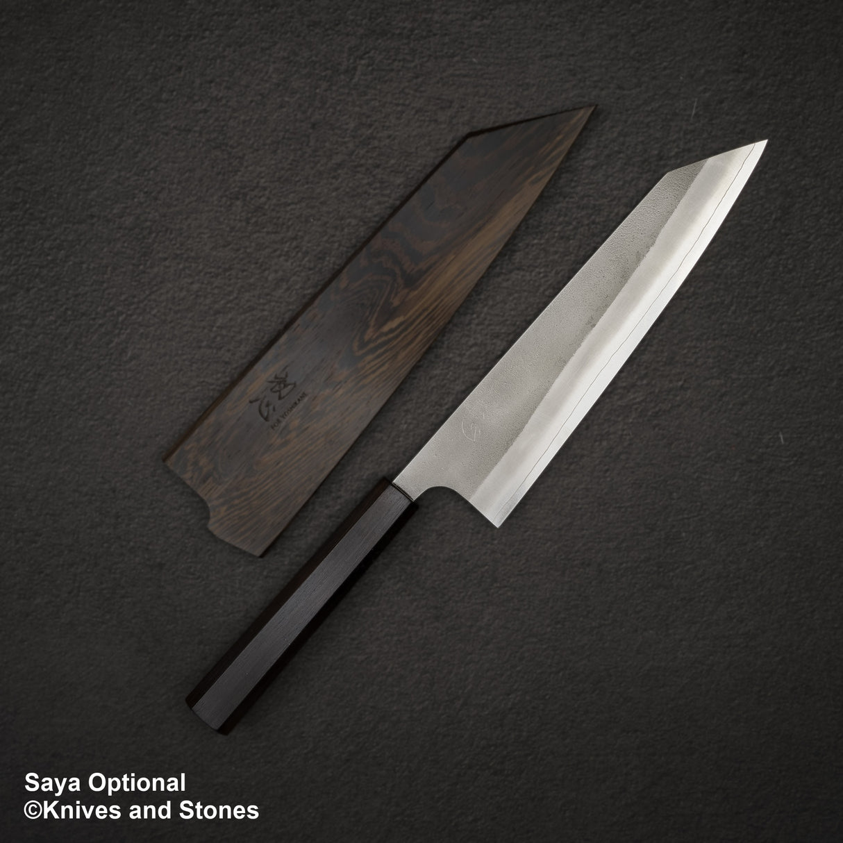 Hatsukokoro x Yoshikane SKD Nashiji K-tip Gyuto 210mm Ebony Handle