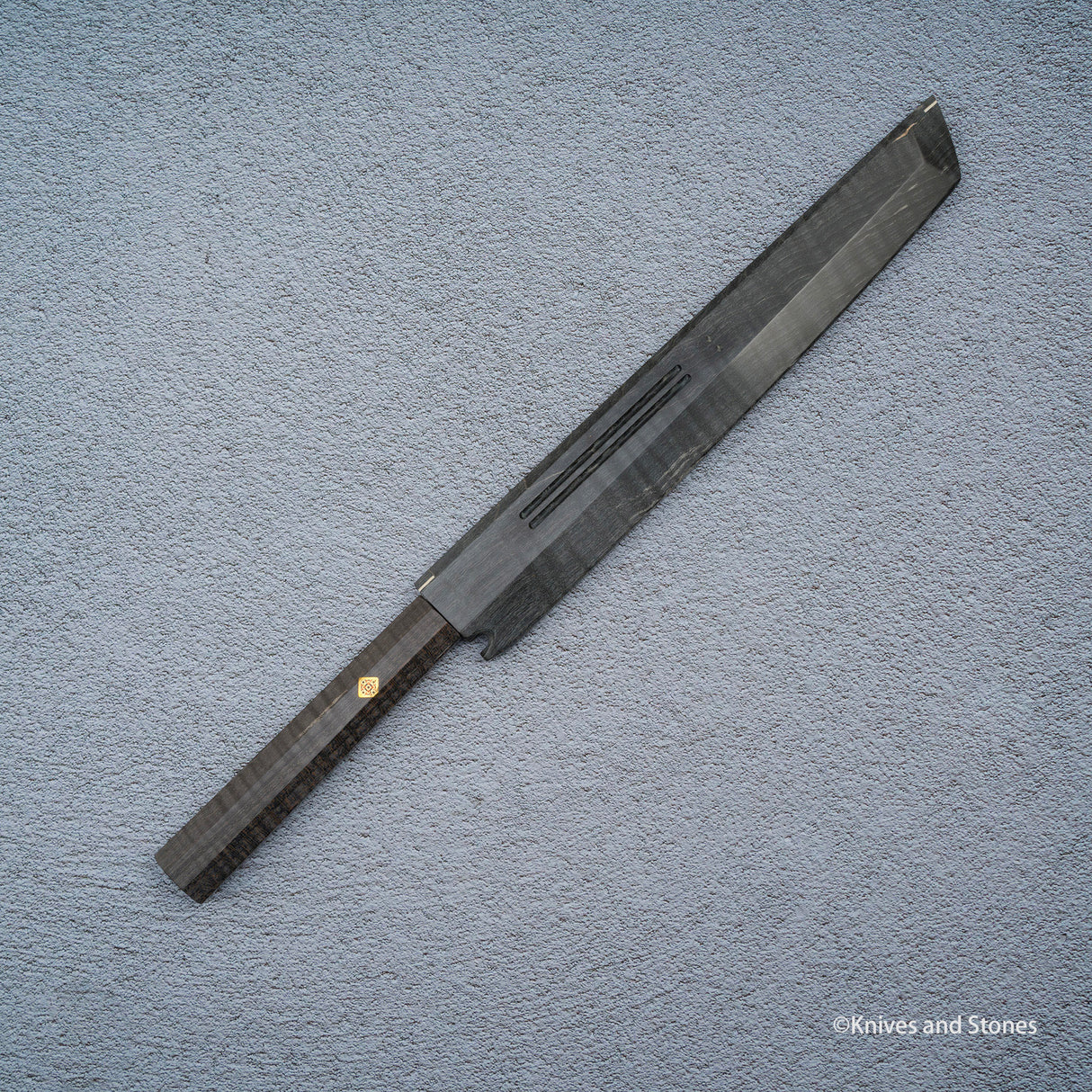 K&S Magnetic Sakimaru Saya  & Handle Set Stabilized Curly Maple / Ebony / Pau Rosa