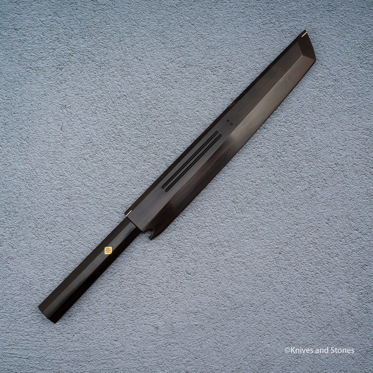 K&S Magnetic Sakimaru Saya  & Handle Set Stabilized Curly Maple / Ebony / Pau Rosa