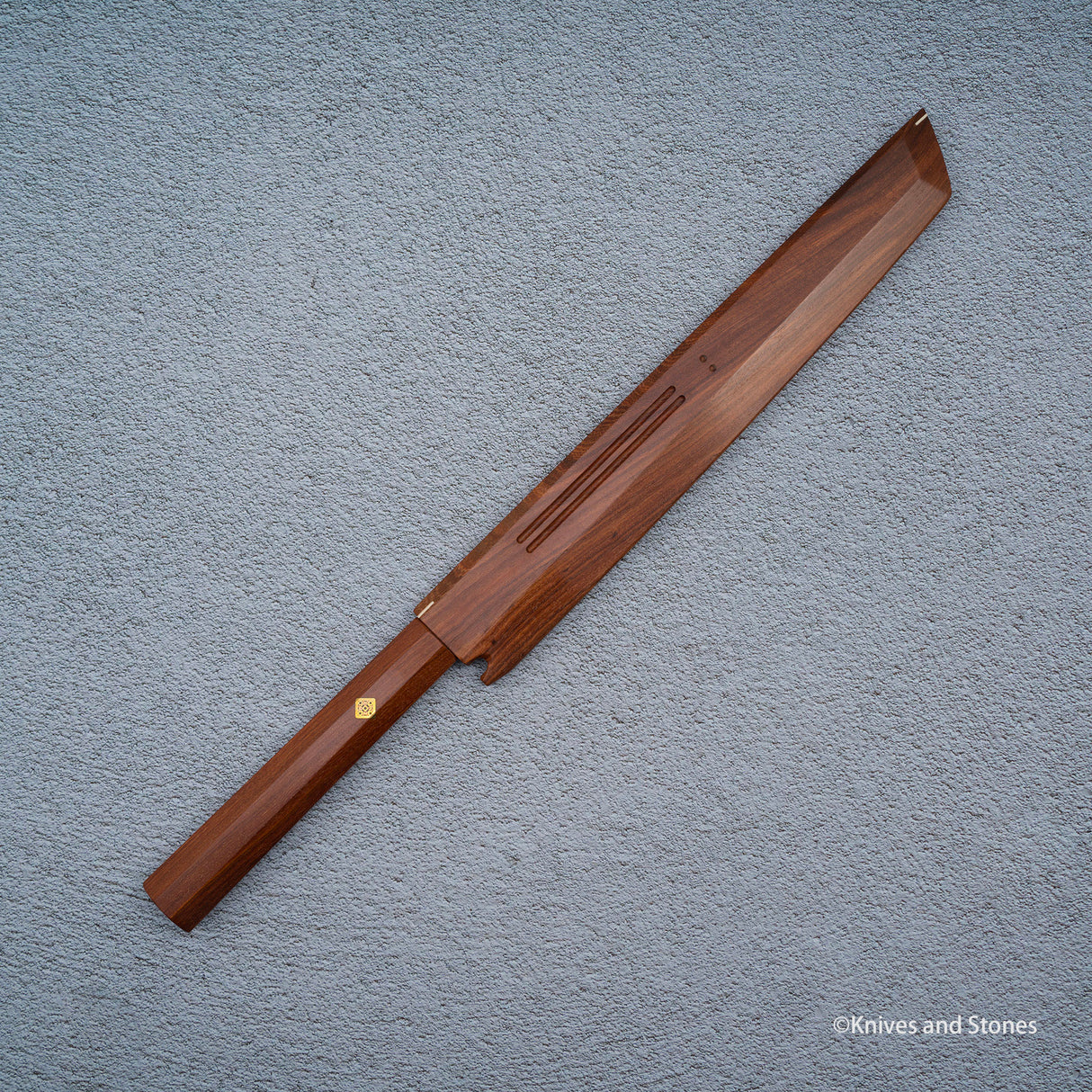 K&S Magnetic Sakimaru Saya  & Handle Set Stabilized Curly Maple / Ebony / Pau Rosa