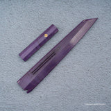 K&S Magnetic Kiritsuke Yanagiba Saya  & Handle Set Stabilized Curly Maple / Ebony / Pau Rosa