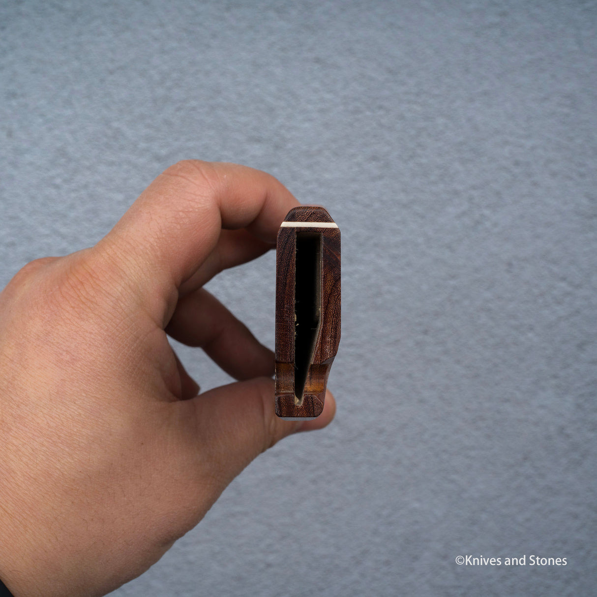 K&S Yanagiba Magnetic Saya & Handle Set Stabilized Curly Maple / Ebony / Pau Rosa