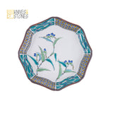 Five Flowers Octagonal Side Plate Set of 5 20 cm Kutani Ware