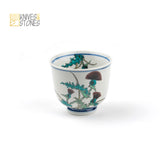 Tea Cup "Five Floral" Set of 5 Kutani Ware