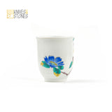 Tea Cup Set Camellia (椿) Kutani Ware
