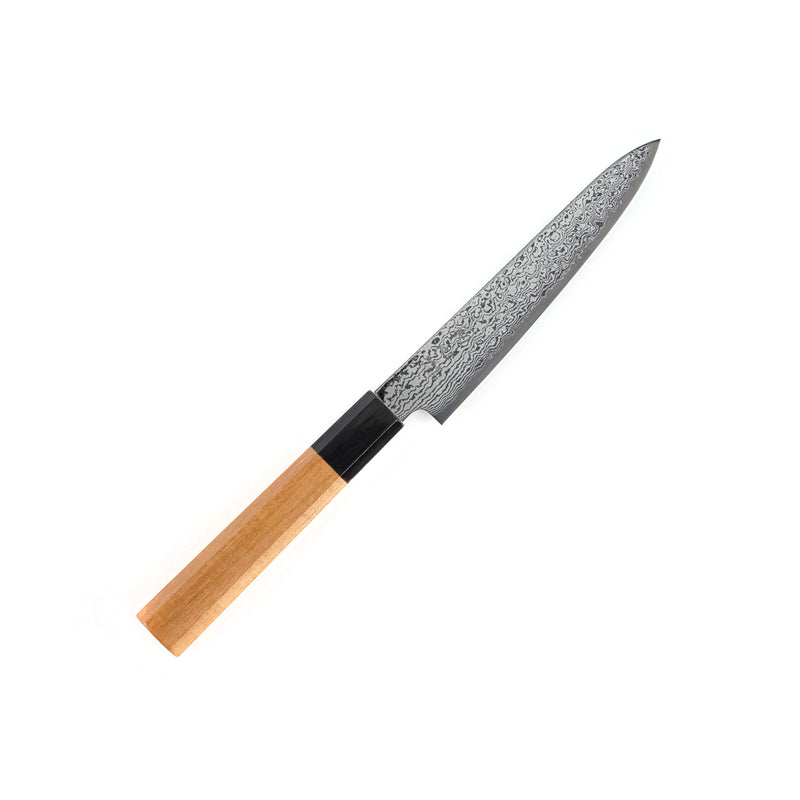 Hatsukokoro Sunaarashi VG10 Kurozome Petty 150mm with Teak Wood Handle
