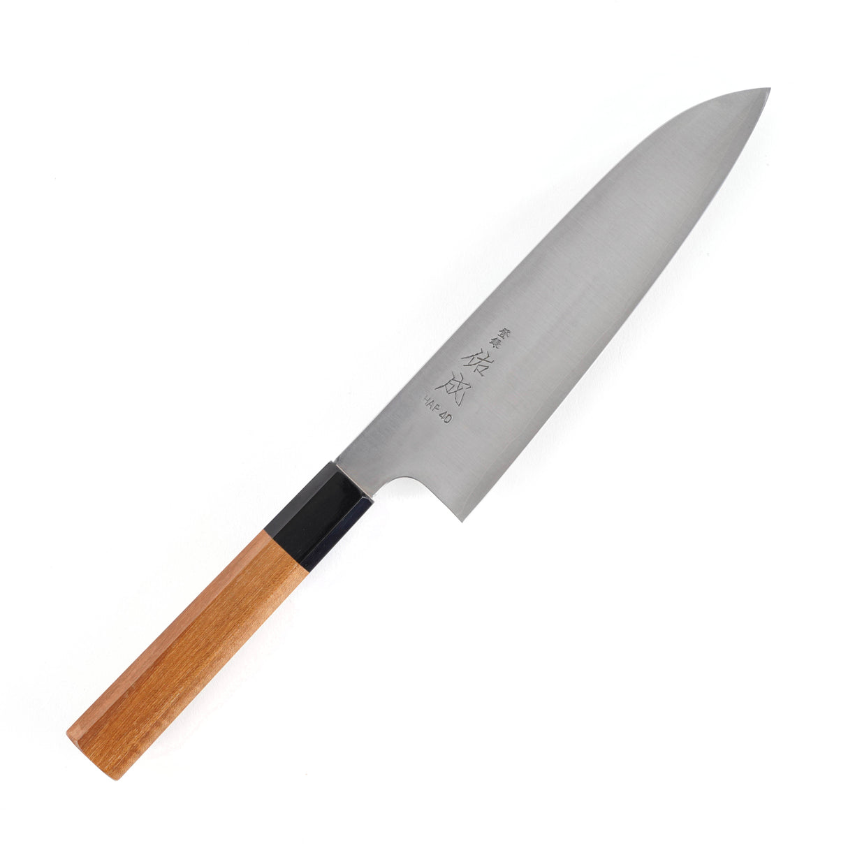 Sukenari HAP40 Hairline Santoku 195mm, with K&S Teakwood Handle