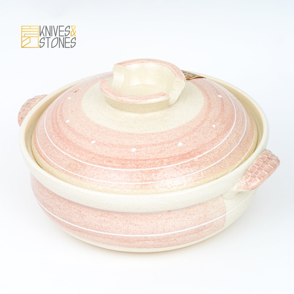Japanese IH Do Nabe (Clay Pot) - Pink Pearl, INDUCTON COMPATIBLE