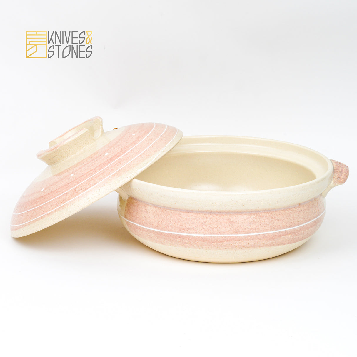 Japanese IH Do Nabe (Clay Pot) - Pink Pearl, INDUCTON COMPATIBLE