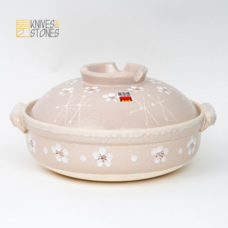 Japanese Do Nabe (Clay Pot) - Plum Blossom