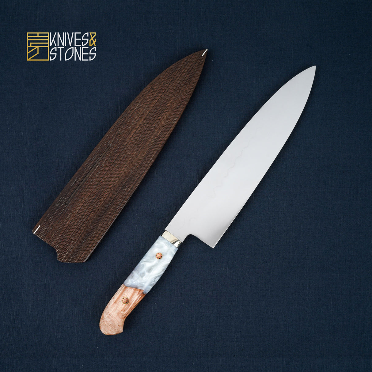 Kenji Togashi Honyaki Gyuto 240mm Western Handle by Sakai Takayuki SP2