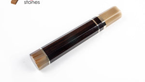 K&S Custom Ebony, Blonde - Marble Horn Ferrule Triple Spacer WA handle