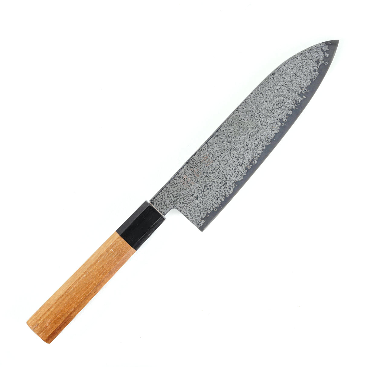 Hatsukokoro Sunaarashi VG10 Kurozome Santoku 180mm with Teak Wood Handle