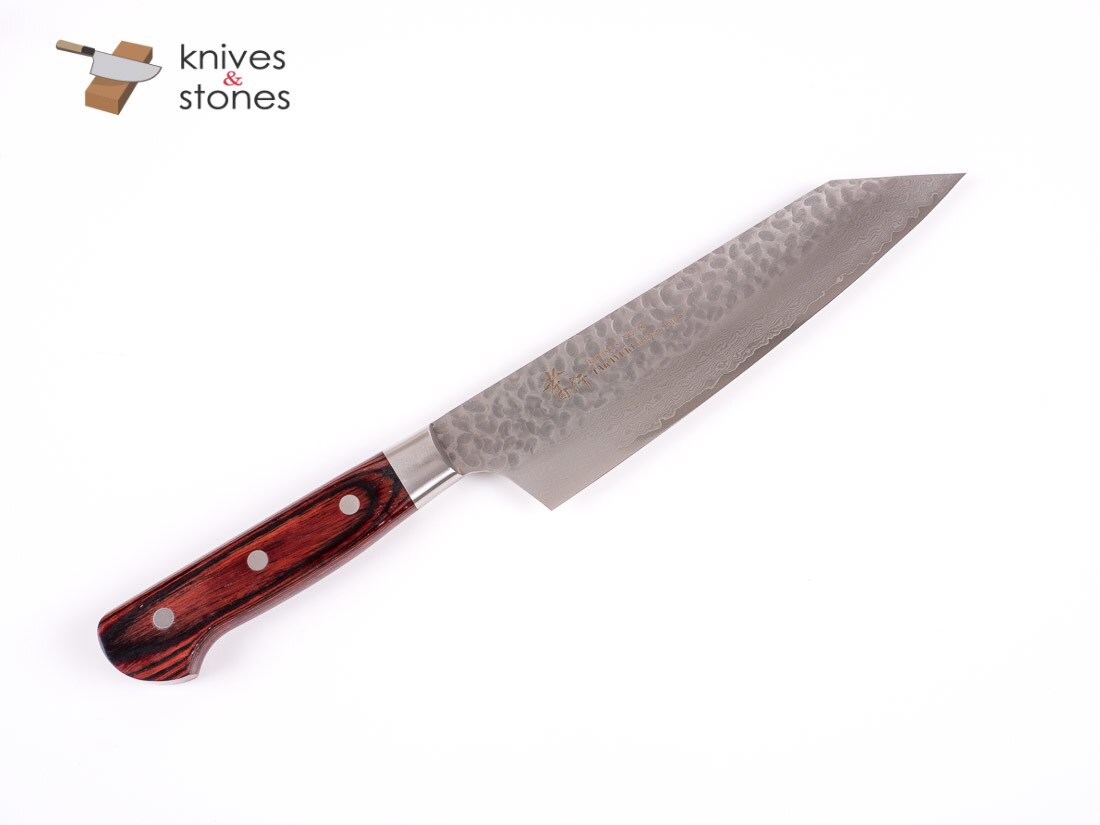 Sakai Takayuki VG10 Kengata (K-tip) Gyuto 190mm 33 Layer Hammered Damascus