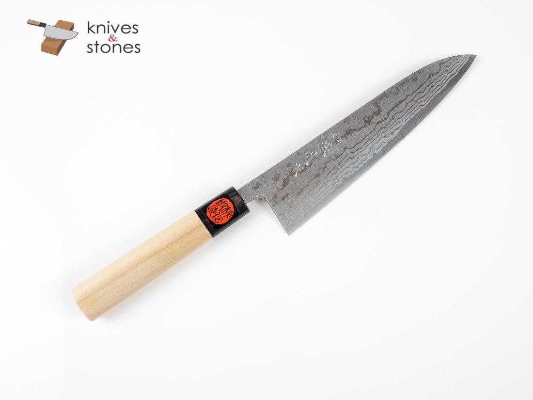 Tanaka Blue 2 Damascus Gyuto 210mm Ho Wood handle