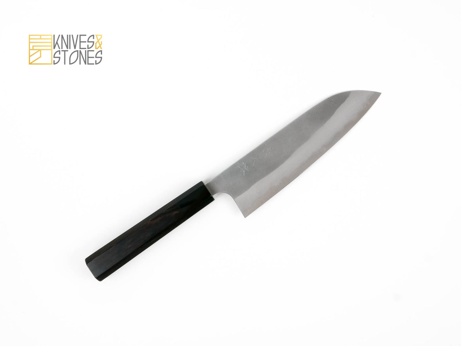 加藤嘉美 (金太郎) Nashiji Santoku 170 mm Aogami Super (Blue Super, AS)