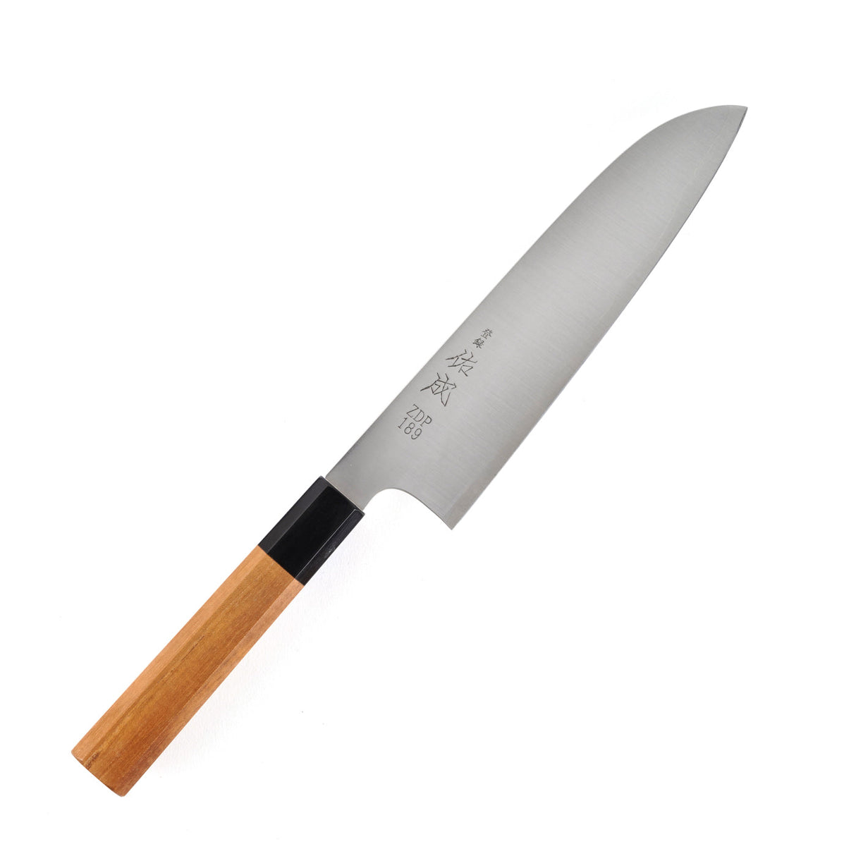 Sukenari ZDP-189 Hairline Santoku 190mm with K&S Teakwood Handle