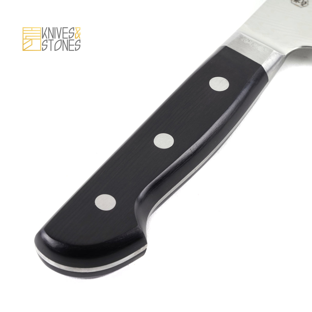 Hatsukokoro Hayabusa  HAP-40 Damascus Santoku 180 mm with Western Handle